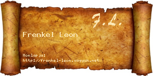 Frenkel Leon névjegykártya